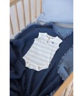 Feetje Romper rib met streep k/m - Blue Ocean