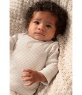 Feetje Longsleeve rib met streep - Honey Bear