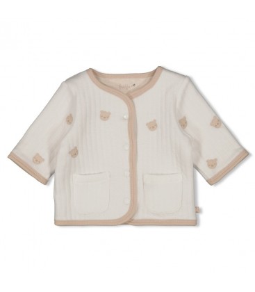 Feetje Omkeerbaar jasje AO embroidery - Honey Bear