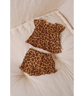 Feetje Top + short mousseline AOP - Summer Woven