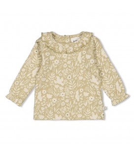 Feetje Longsleeve crinkle ruches AOP - Let Your Dreams Blossom