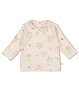 Feetje Longsleeve pointelle rib AOP - Let Your Dreams Blossom