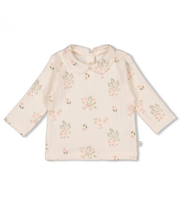 Feetje Longsleeve pointelle rib AOP - Let Your Dreams Blossom