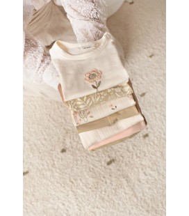 Feetje Longsleeve pointelle rib AOP - Let Your Dreams Blossom