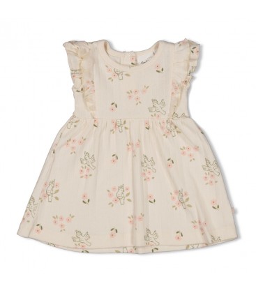 Feetje Jurk pointelle rib AOP k/m - Let Your Dreams Blossom