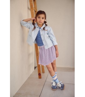 Norah Printed Plisse Skirt