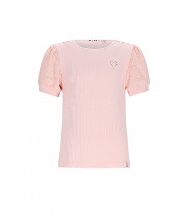 Kyoto Ribjersey Top with puffed sleeves