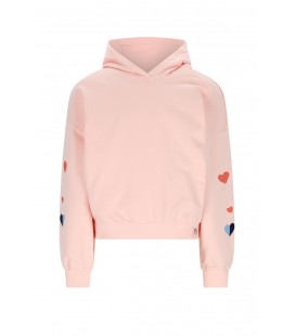 Kumy Hooded Sweater with Heart embro