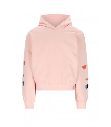 Kumy Hooded Sweater with Heart embro