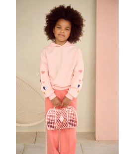 Kumy Hooded Sweater with Heart embro