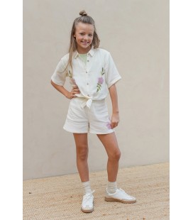 Cecile Flo girls knotted oversized blouse