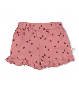 Feetje Short ajour rib AOP - Ladybug
