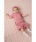 Feetje Short ajour rib AOP - Ladybug