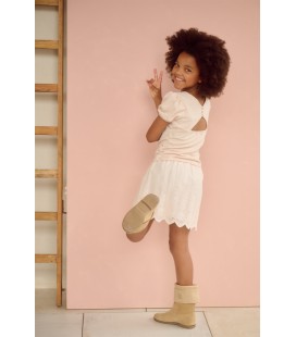 Kiamo Dotted Jersey top with open back