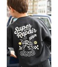 Sturdy Sweater met backprint oversized - Fix It