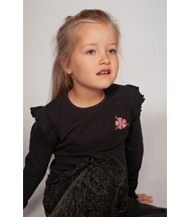 Jubel Longsleeve rib - Moon Flowers
