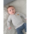 Feetje Longsleeve rib met streep - Breakfast Buddy