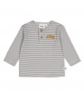 Feetje Longsleeve rib met streep - Breakfast Buddy