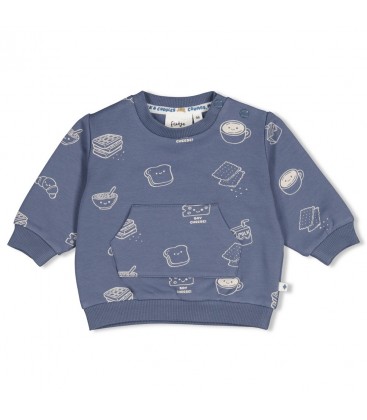 Feetje Sweater AOP - Breakfast Buddy