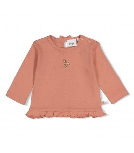Feetje Longsleeve pointelle rib - Fall in Love