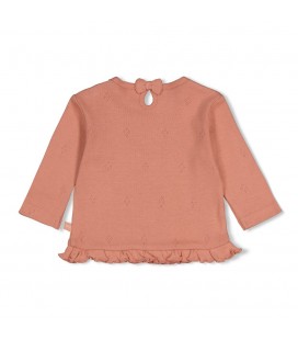 Feetje Longsleeve pointelle rib - Fall in Love