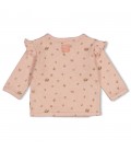 Feetje Overslagshirt pointelle rib AOP - Fall in Love