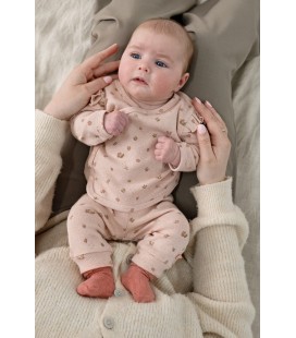 Feetje Broek pointelle rib AOP - Fall in Love