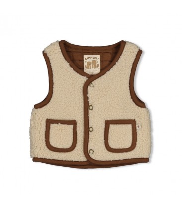 Feetje Omkeerbaar teddy gilet - Tiny Timber Tales