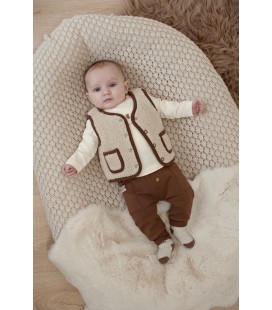 Feetje Omkeerbaar teddy gilet - Tiny Timber Tales