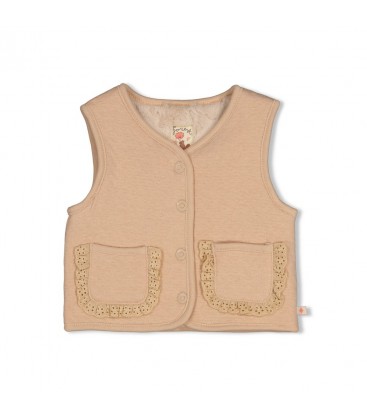 Feetje Omkeerbaar fake fur gilet - Forest Garden