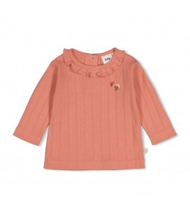 Feetje Longsleeve pointelle rib - Forest Garden