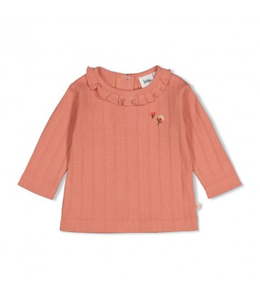 Feetje Longsleeve pointelle rib - Forest Garden