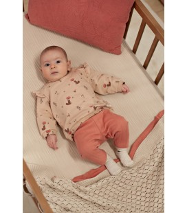 Feetje Legging pointelle rib - Forest Garden