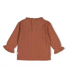 Feetje Longsleeve pointelle rib - Forest Garden