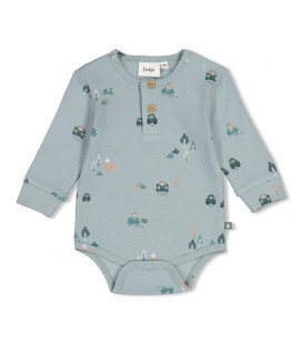 Feetje Romper rib AOP - Beep Beep