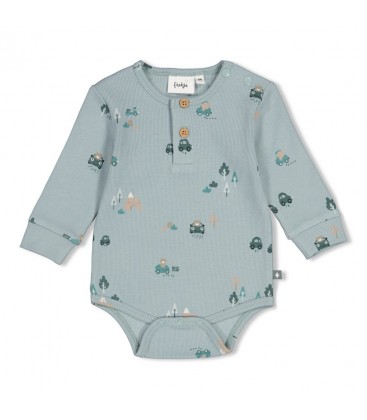 Feetje Romper rib AOP - Beep Beep
