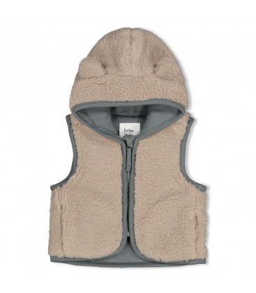 Feetje Teddy bodywarmer met capuchon - Beep Beep