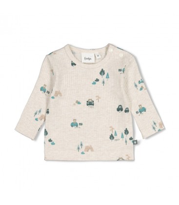 Feetje Longsleeve rib AOP - Beep Beep
