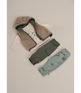 Feetje Broek rib AOP - Beep Beep
