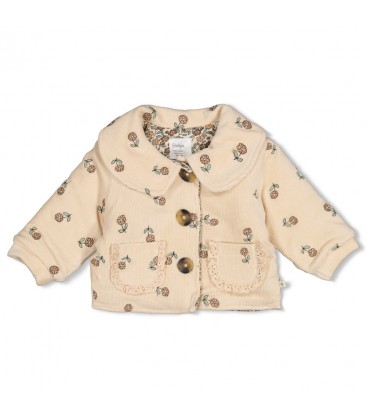 Feetje Jasje velours rib met borduursels - Lucky Bloombird