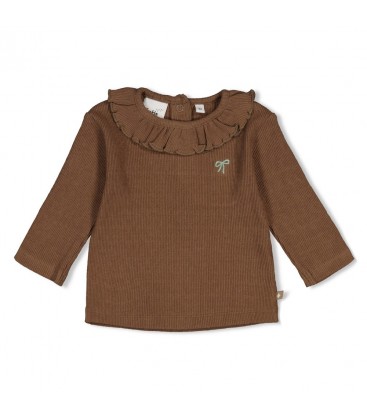 Feetje Longsleeve pointelle rib - Lucky Bloombird