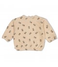 Feetje Sweater velours rib met borduursels - Lucky Bloombird