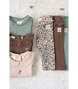 Feetje Legging pointelle rib - Lucky Bloombird