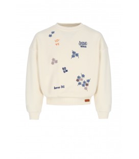 Konono soft furry sweater with embro