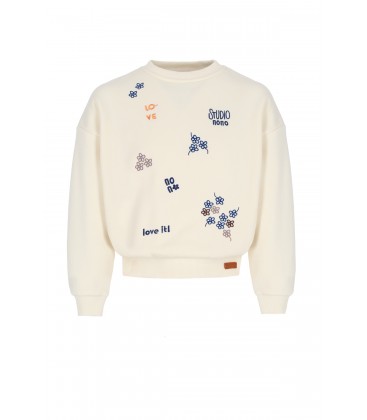 Konono soft furry sweater with embro