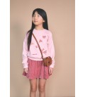 Konono soft furry sweater with embro