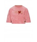 Kaily Oversized Velvet Top Half Sleeve with Bisou Embro