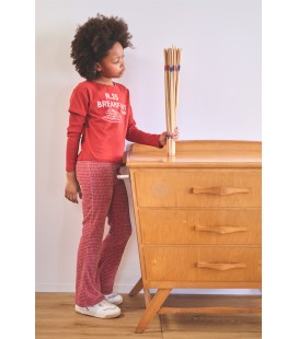 Sady AOP Flared Velvet Jersey Pants