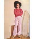 Sarah Pinstripe Pants with contrast waistband