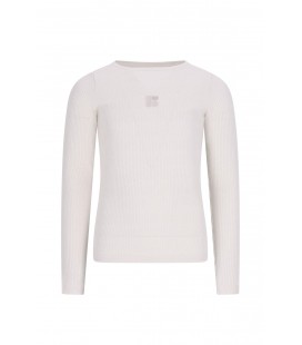 Eva Flo young jersey top with ruffle sleeve hem